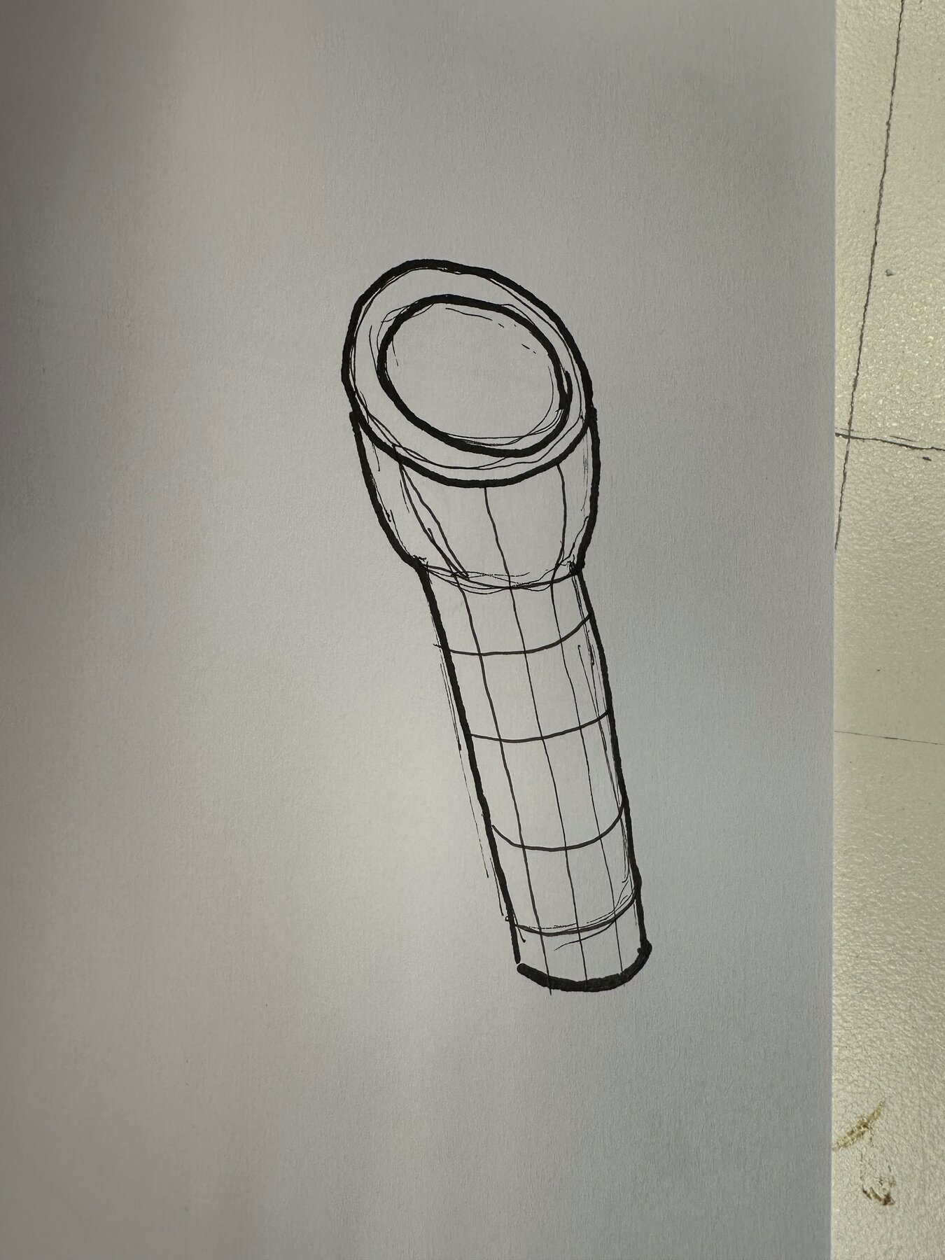 Silhouette sketch of a torch